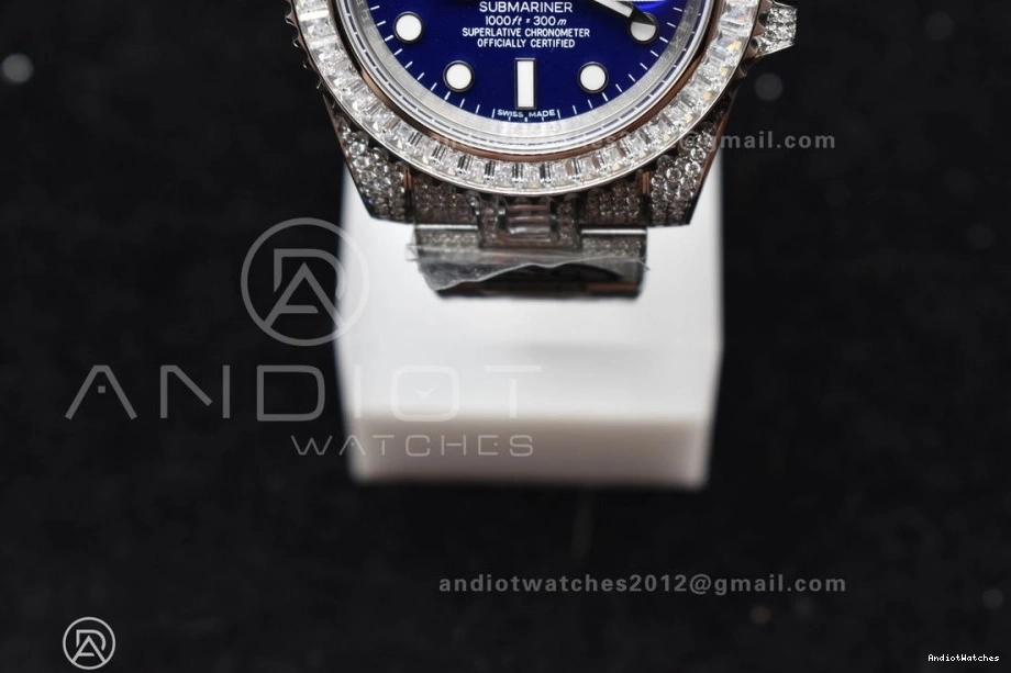 Diamonds AMGF Blue Best On VR Bracelet Edition 1149 Dial On SS Submariner Chic 40mm Full 0112